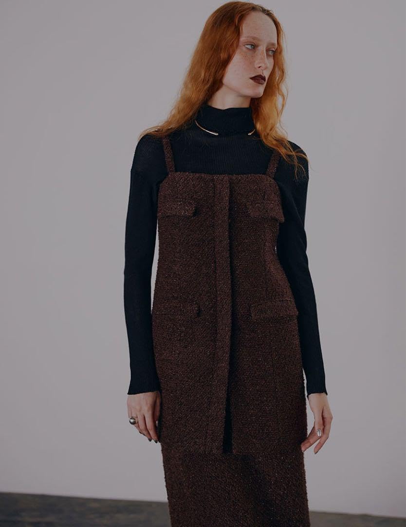 アメリヴィンテージ　GLITTER TWEED VEST Ameri（アメリ）の「GLITTER TWEED VEST（ベスト）」 - WEAR