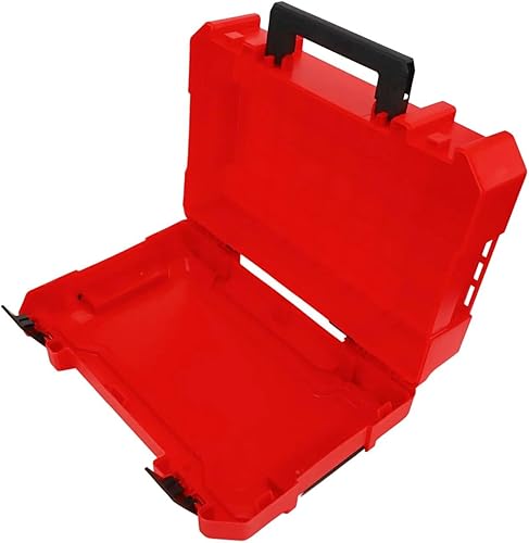 Miniatura 2 de Caja de herramientas de plástico rojo organizador de almacenamiento con cerradura, caja de almacenamiento de herramientas portátil para taller,