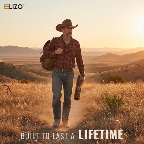 Image of ELIZO Leather Knife Roll Bag Professional Chef Knife Case, Durable Knife Sheath Holder, Cooks & Culinary Tools Carrying Storage, Portable Knife Wrap - 4 Slots