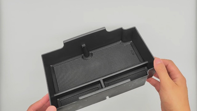 Treesiche Double Layers Center Console Organizer And TPE Cup Holder For