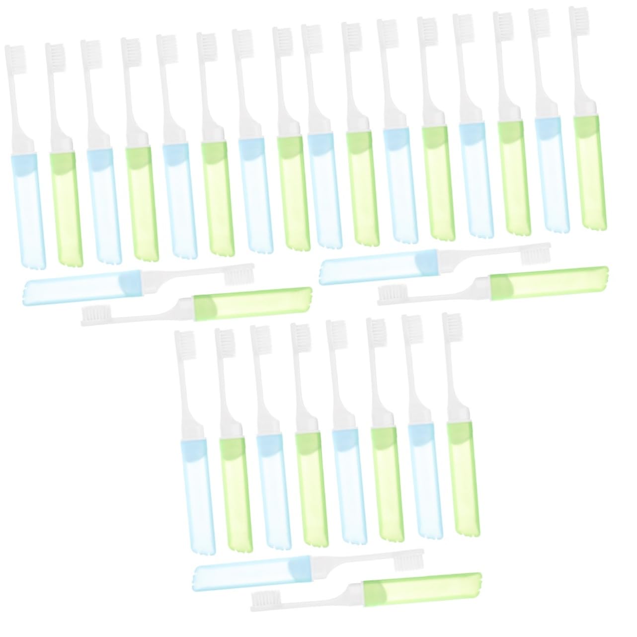 Healvian 3 Sätze Faltbare Reisezahnbürsten Mit Weichen Borsten Mini-bürste Go Oral Reinigungsbürste 10 Stück * 3