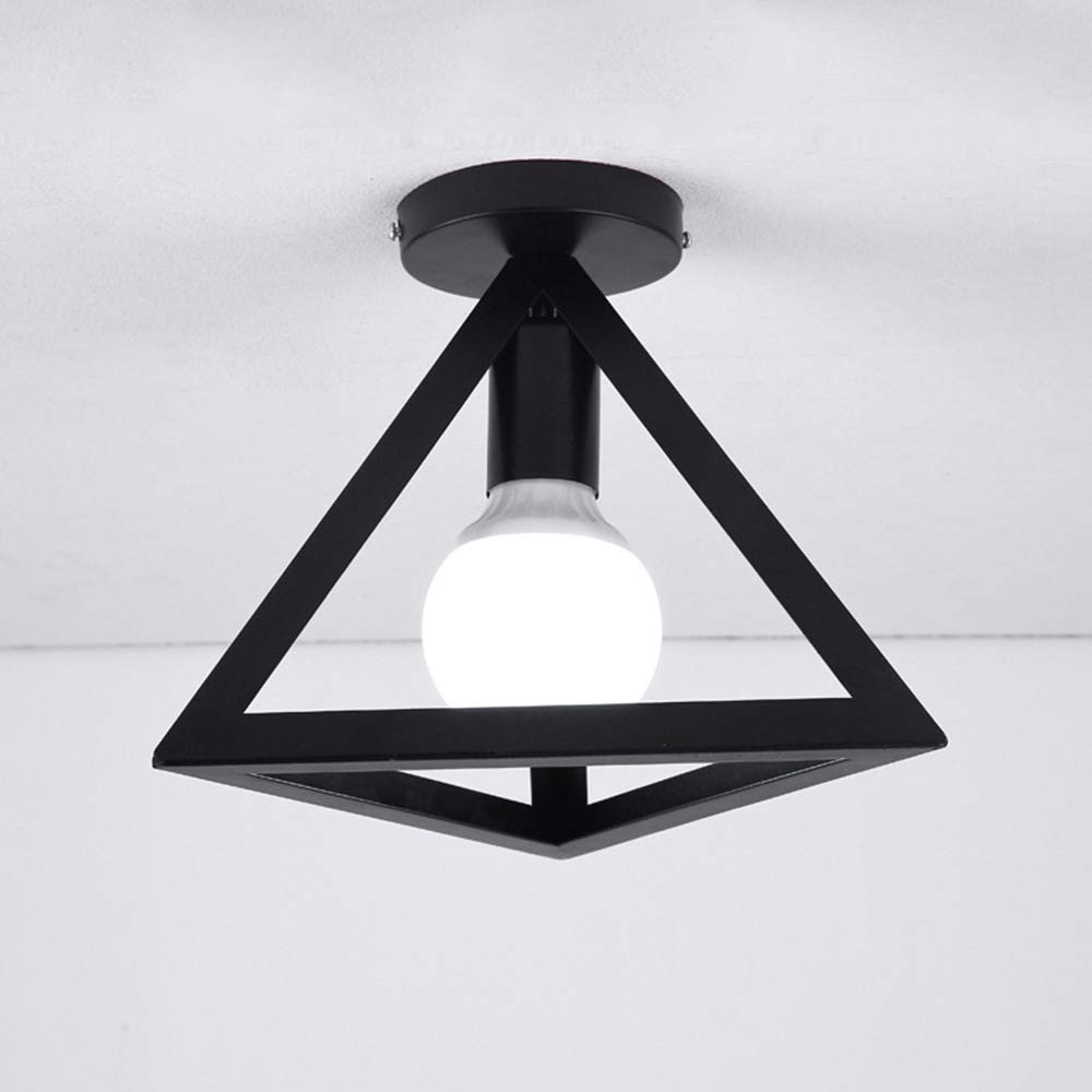 E26 Retro Vintage Industrial Flush Mount Ceiling Light Retro Pendant Lighting Hanging Ceiling Light Fixture Cage Lamp for