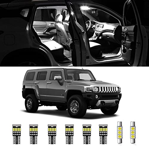 AWALITED 15pcs Interior LED Lights for Hummer H3 2005-2010 Super Bright LED Map Dome Light Bulbs