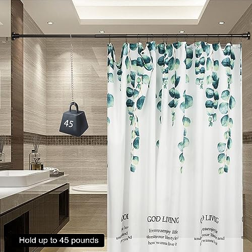 Image of Artiwell Heavy Duty Shower Rod, Adjustable Shower Curtain Rod, Expandable 47-84 Inch, Permanent Mount Shower Rod, Never Rust Stainless Steel For Window Curtain and Closet, Oil Rubbed Bronze