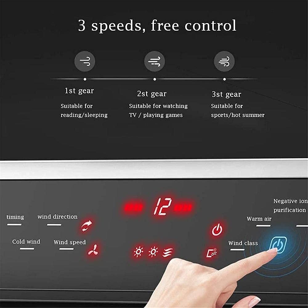 Unità di condizionamento d'aria per la casa, ventola di raffreddamento dell'aria regolabile a 3 velocità con telecomando, ventola di raffreddamento mobile, umidificatore, purificatore d'aria per casa
