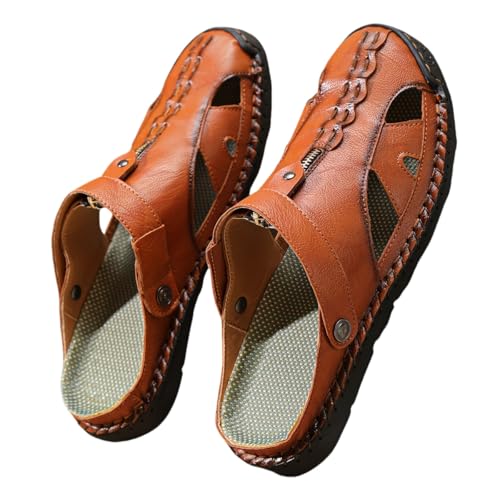 Men's summer slip-on shoes with toe coverings. One-piece design Comfortable and breathable.