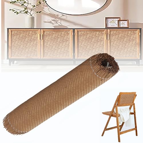 Wiener Geflecht Kommode Wiener Geflecht Rattangeflecht Meterware Wiener Geflecht Rattan-Gewebe Wasserdicht Schimmelfest für DIY-Projekte & Dekoration (Curry 200x40cm)