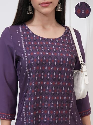 Image of Vishudh Women's Kurta | Regular Fit | Trendy Ethnic Top for Everyday Comfort