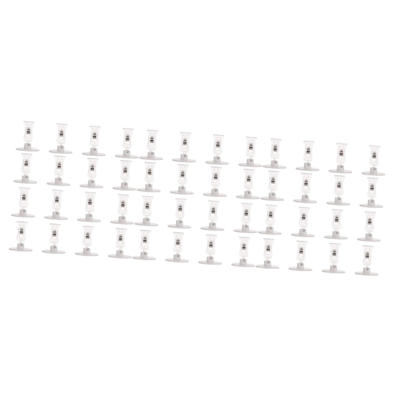 48pezzi Clip Stands Per Etichette Rotanti Plastica Da Supporti Pubblicitari Trasparenti Per Negozi e Supermercati Facili Resistente Alla Rottura