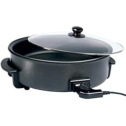 Paellera Electrónica PAELLERA ELECTRICA SARTEN ELECTRICA TAMAÑO 42CM PROFUNDIDAD 7CM 1500W ANTIADHERENTE TERMOSTATO INDICADOR LED (42CM)