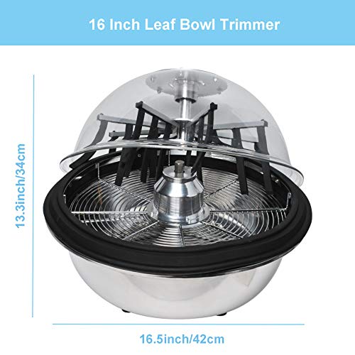 Podoy 16 Inch Leaf Bowl Bud Trimmer Machine for Weed and Plant Garden Hydroponic Trimmer Machine Hand-held Spin Cut Leaf Bud Trimmer with 3pcs Trimmer Blade Replacement and Cleaning Brush - Thumbnail 5