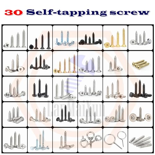 Tornillos autorroscantes de acero inoxidable M4x25mm 50 pcs miniatura 7