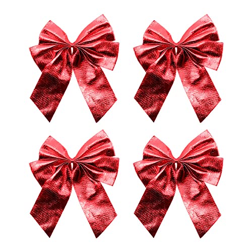 Laços de Natal Decorativo Vermelho 4 peças - Casambiente