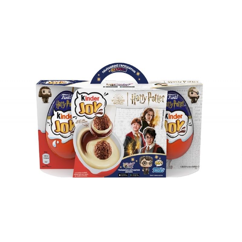 Délice Kinder Joy - Œuf Surprise en Chocolat 60g - Douceur Gourmande avec Jouet Amusant - Épicerie Sucrée Gourmande - Le Lot De 3