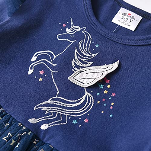 VIKITA Girls Dresses for Winter Long Sleeve Toddler Girls Clothes Party Tulle Halloween Dresses for Girls 3-12 Years4