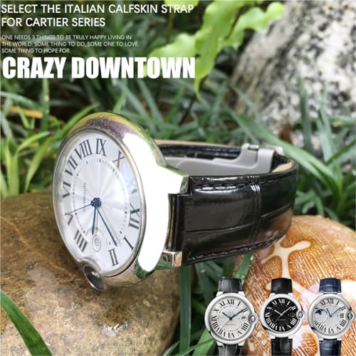 Bracelet de montre en cuir de vachette vert pour ballon bleu 20mm