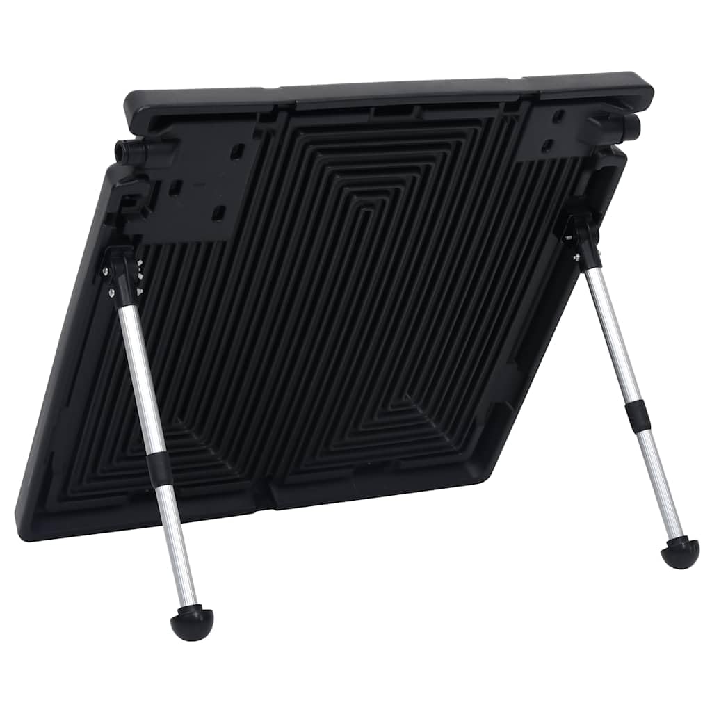 Lot de 2 panneaux solaires de piscine - 150 x 75 cm - Noir - En aluminium PE - Avec pieds de support réglables de 40 à 60 °C - Puissance de chauffage pour eau chaude