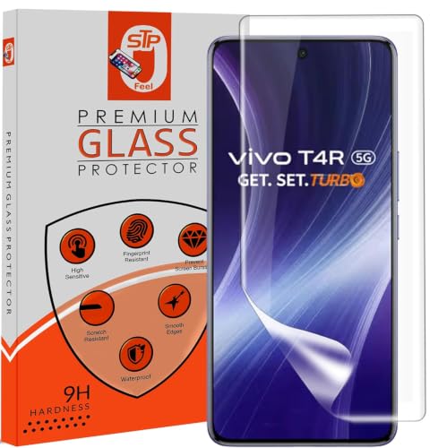 Image of STP FEEL Unbreakable Membrane Screen Protector Guard Compatible For Vivo T4R 5G (6.77 Inch, Pack of 1) | Hydrogel Membrane Ultra Smooth Touch with Finger Print Support - HD /3 Months Warranty
