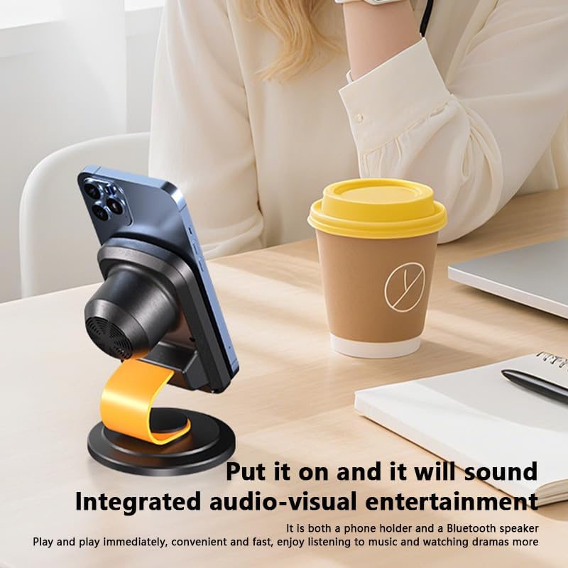 E I F E R Wireless Induction Speaker,Bluetooth Speaker with Phone Stand,360° Adjustable Holder for iPhone/Android/iPad,Gifts for Men Women - Image 7