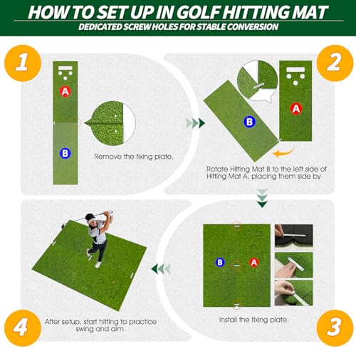 Tapis de golf de haute densité double mode pour simulateur intérieur