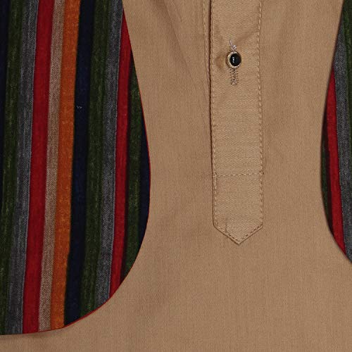 Image of superminis Boys Cotton Solid Jacket, Kurta Dhoti Set
