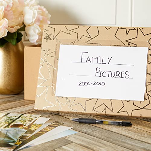 50 Pack Clear Adhesive Pockets For Index Card Sleeves And Planners, Plastic Label Holder For Note Cards (5X8 In) #TOP19