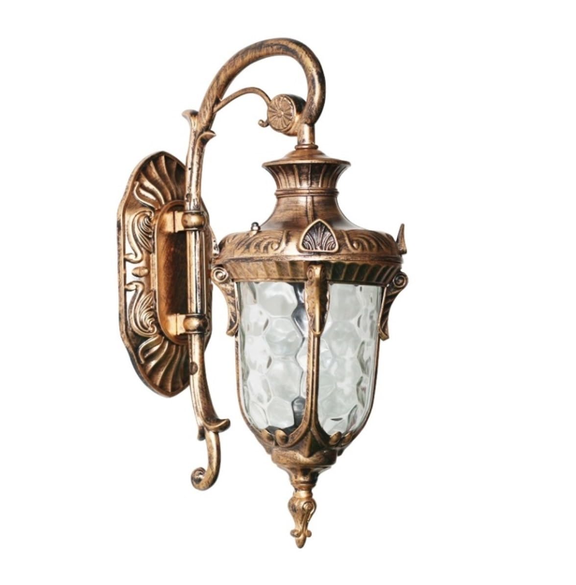 CVdrtyED Outdoor Wall Lights European Retro Outdoor Wall Sconce Aluminum Outside Lamp Glass Waterproof Exterior Light Villa Garden Durable Porch(Bronze,27 * 51cm)