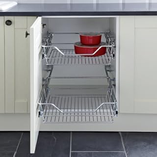 2 x Hafele Kitchen Pull Out Wire Baskets set (600mm)