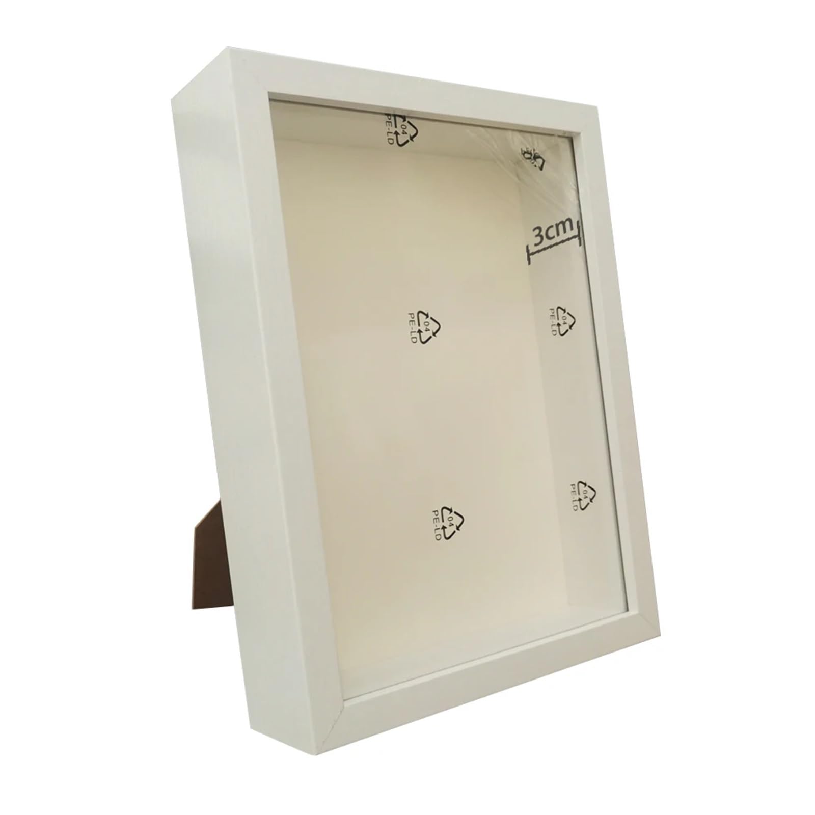 Xinglongs Shadow Box Bouquet Display Flower Case Deep for Crafts 3D Picture Memorabilia Memory Wooden Tabletop and Wall Hanging(White frame)