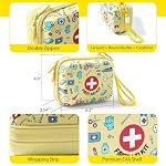 Mini First Aid Kit for Kids - 160 Pcs Hard Shell Emergency Kit, Yellow - Image 2