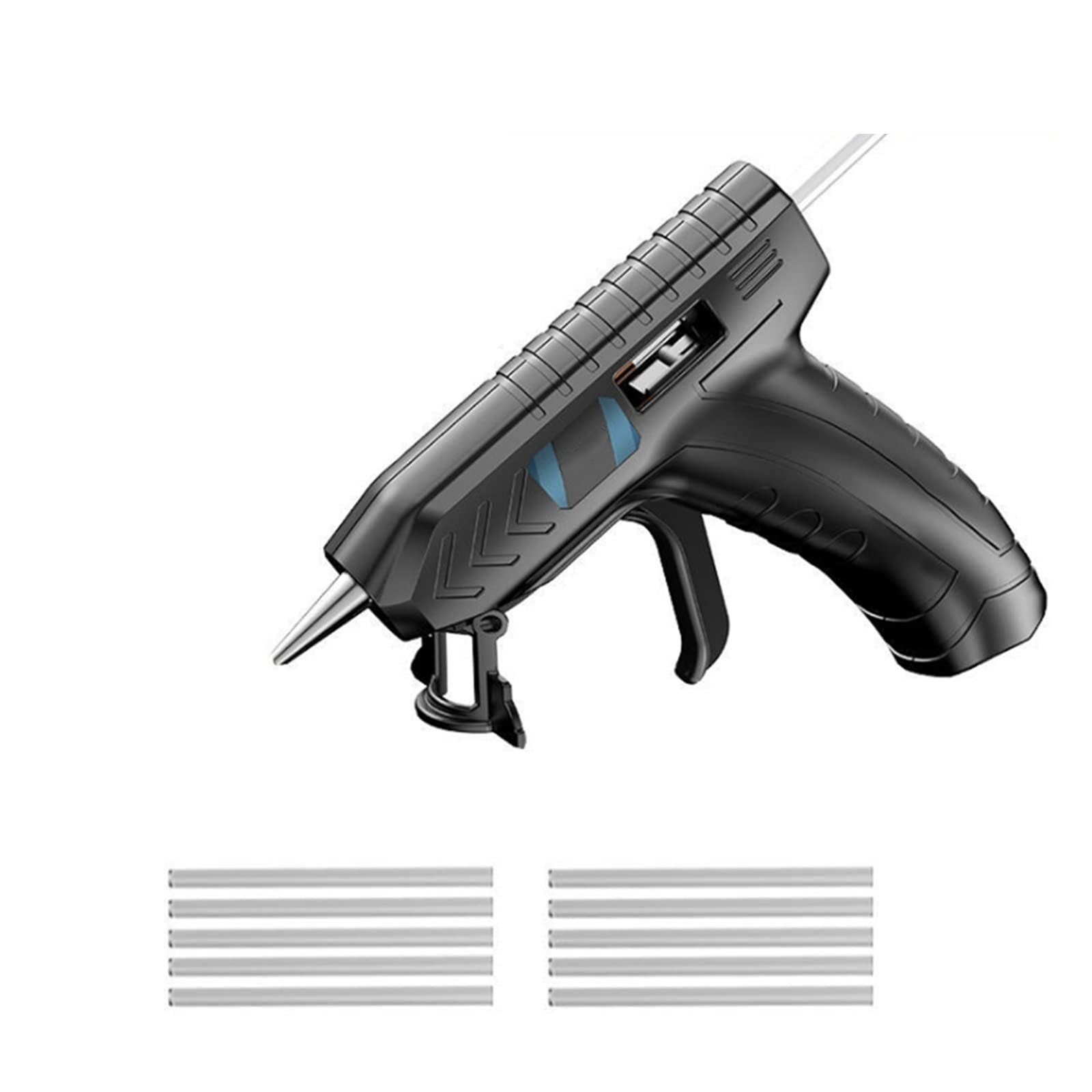 Pistola For Colla A Caldo Elettrica Portatile Con Stick Di Strumenti Riparazione A Spruzzo For For A Fai-da-te Wireless Ricaricabile USB For Uso Domestico Riscaldamento Rapido(10 glue sticks)