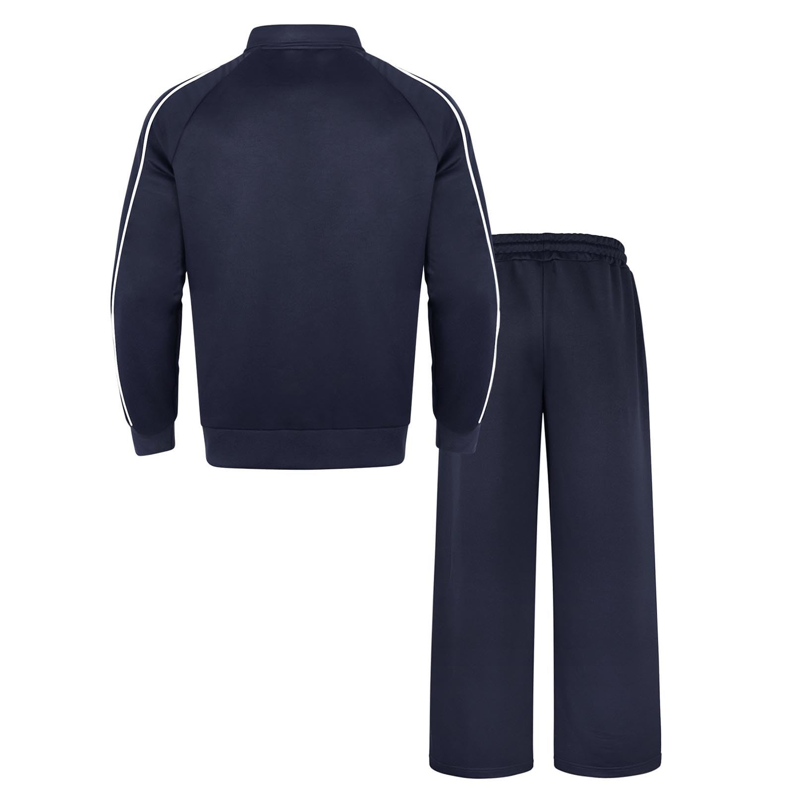 Tuta Uomo Primaverile, Completo Uomo Casual con Mezza Zip 2 Pezzi
