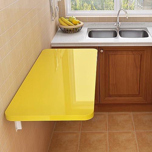 Mesa de Hoja de caída montada en la Pared, Escritorio Flotante de Servicio Pesado, Mesa de lavandería Plegable, Escritorio Colgante de Madera de Espacio pequeño, para Oficina en casa, Cocina