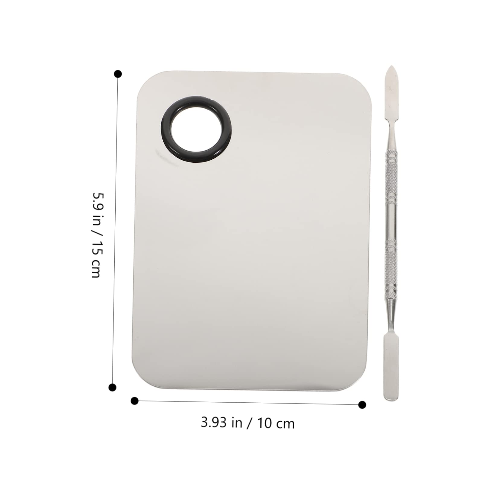 NOLITOY Cosmetic Tool Palette Makeup Palette 3 Spatulas 15x10cm for Foundation Blush Lip Eye Shadow Colors