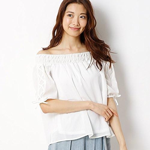 Amazon セシルマクビー Cecil Mcbee 袖レースアップオフショルブラウス 01ホワイト M シャツ ブラウス 通販
