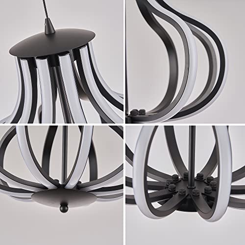 Suspension LED variable au-dessus de la table de salle à manger moderne - 3