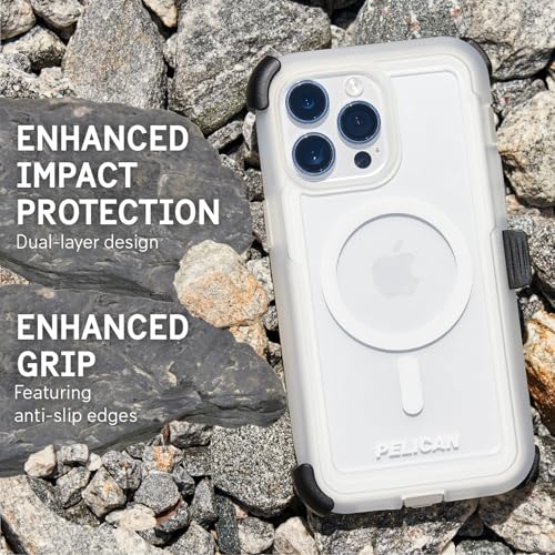 Pelican Voyager iPhone 15 Pro Max Case - Rugged MagSafe Phone Case - Clear - image 6