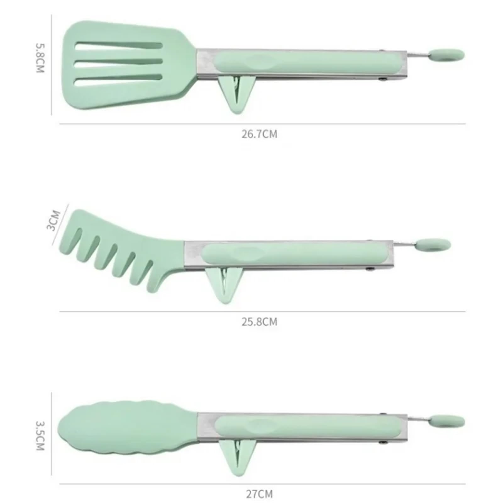 Pinzas for alimentos de silicona, pinzas cocina acero inoxidable, antideslizantes, for carne, pan, fideos, herramientas for ensalada(Red)