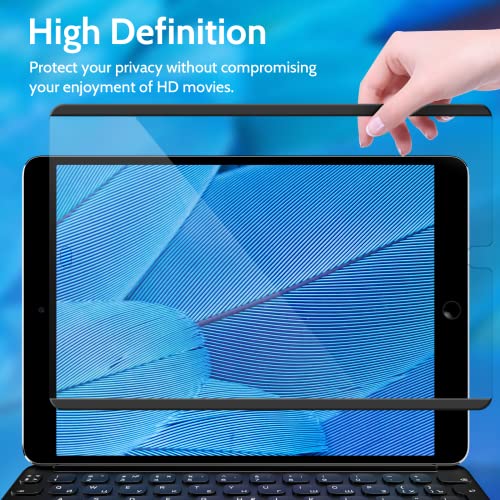Image of Peslv Magnetic Privacy Screen Protector for iPad 9th 8th 7th Generation 10.2 Inch & iPad Air 3th & iPad Pro 10.5 In, Removable Anti Blue Light Glare Spy Private Filter, High Sensitive Bubble-Free Easy Install Black Security Screen