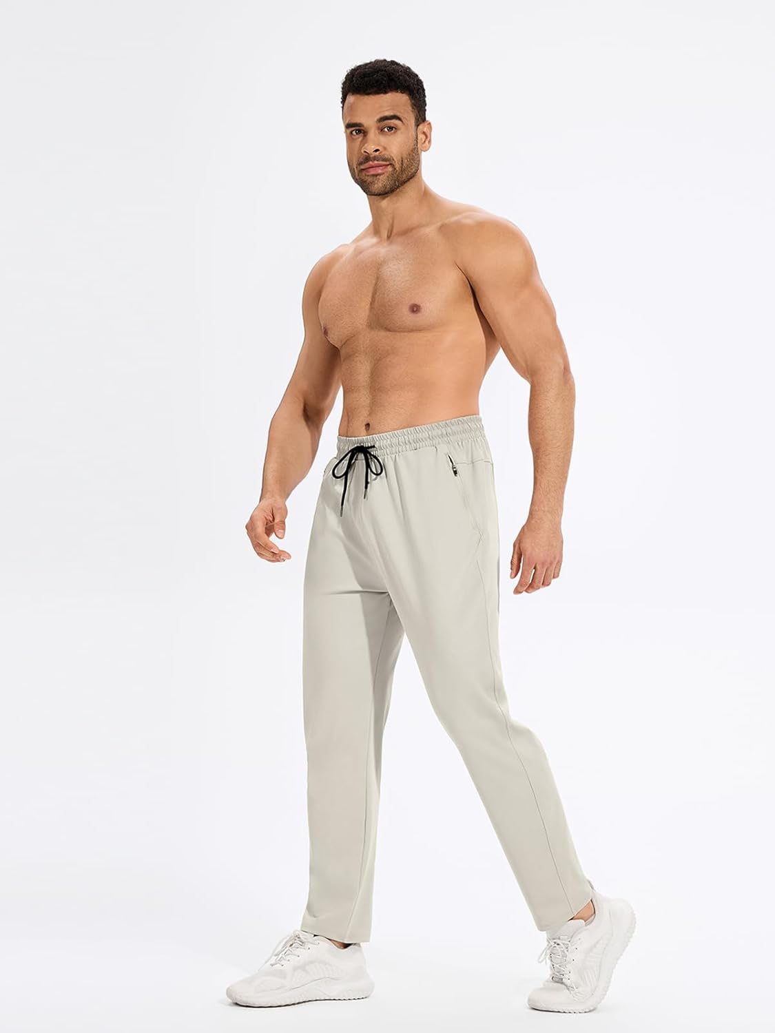 3,4 Pack Men's Sweatpants with Zipper Pockets Lightweight Joggers for Men Athletic Pants Workout Running Gym - Image 2