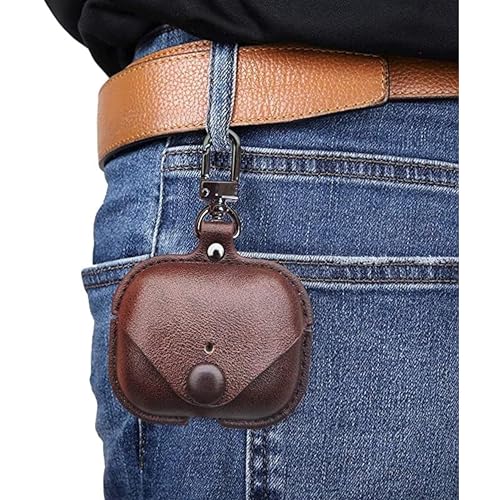 Image of Like Star AirPod Pro /Pro2 Camouflage Leather case Cover Shockproof with Loss Prevention Clip for Apple Air-Pods Pro /Pro2 Wireless Charging Case (Army Grey)