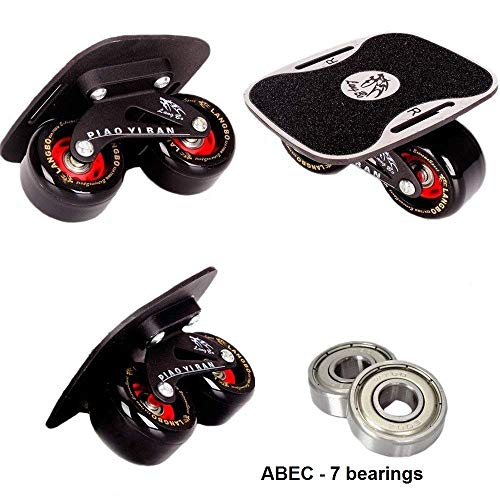 Image of Slyk Drift Skates Freeline Drift High Rebound Skate Split Skateboard Outdoor Sliding Skates with Aluminum Anti-Slip Plate, 70mm Wheels and ABEC-7 608 Bearings, Portable Design (Drifters)