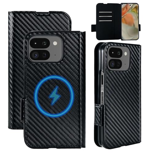 Pefimt Google Pixel 9 Pro tH[hEHbgP[X MagSafeΉ ͂ȎCAqWی J[{t@Co[eNX`U[ RFIDubLOtJ[hXbg3 Pixel Fold 2 P[X ubN