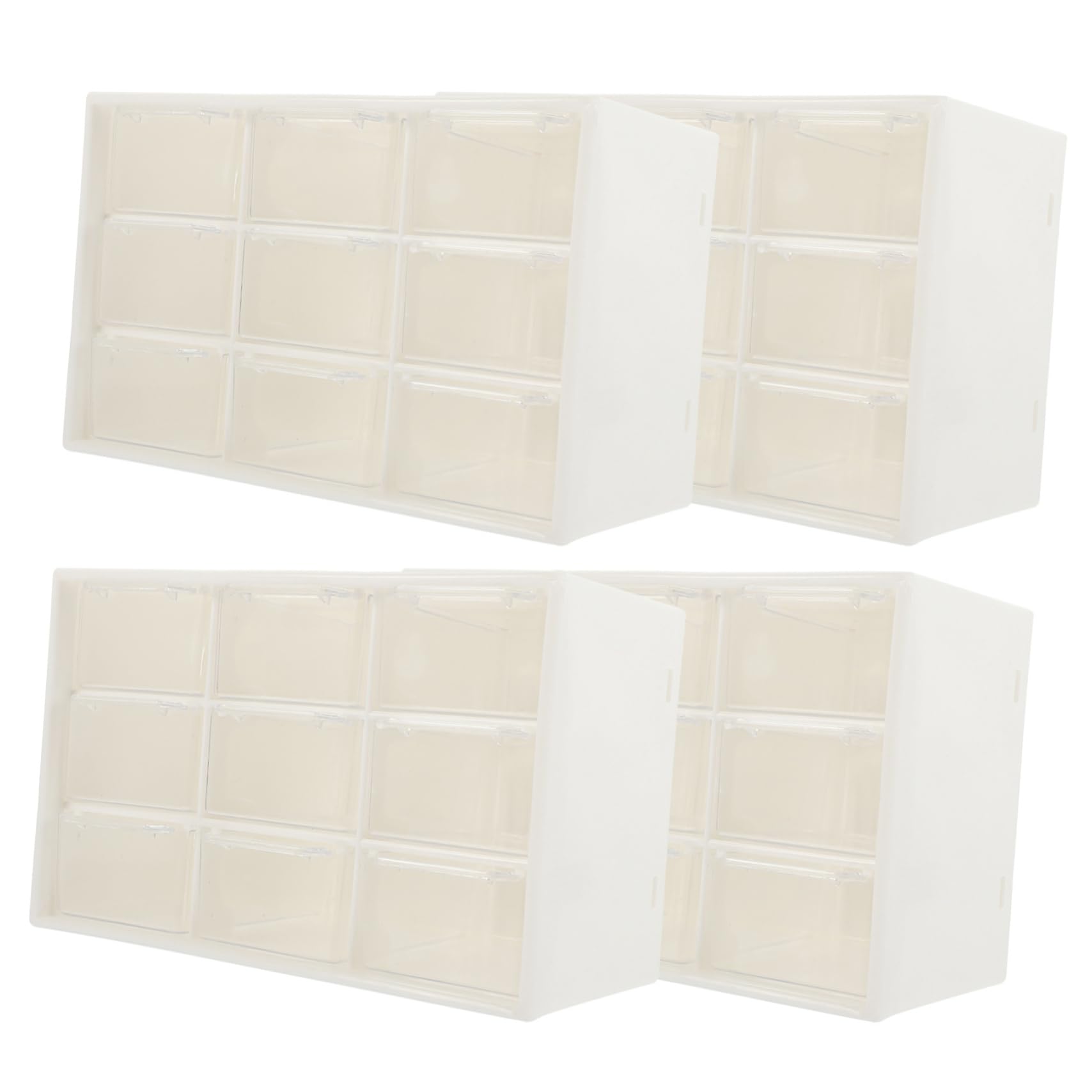 VILLCASE Drawer Storage Box Set 9 Compartments for Desktop Jewelry Crafts Small Items Bead Organizer Earring Container