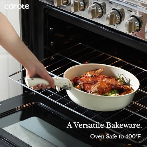Image of CAROTE 19pcs Pots and Pans Set, Nonstick Cookware Set Detachable Handle, Induction Kitchen Cookware Sets Non Stick with Removable Handle, RV Cookware Set, Oven Safe