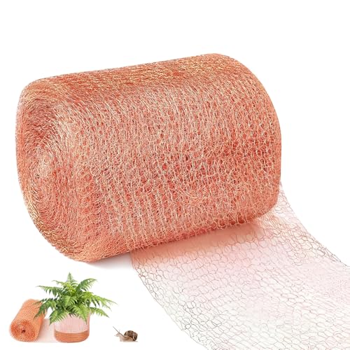XPJBKC Nastro di Rame per Lumache, 9M x 12,7CM Rete in Rame Criptata a Doppio Strato, rete in rame per repellente per lumache, riempimento di fessure, protezione delle piantine, trappola per topi