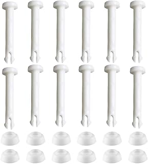 Yardwe 12Pcs Plastic Pool Joint Pins Rubber Seals for Intex Round Metal Frame Pools and Intex Rectangular Metal
