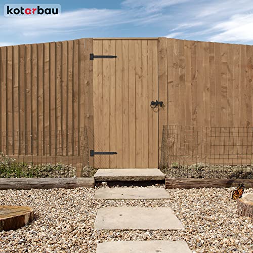 KOTARBAU® T Gate Hinge Set 2 PCS 300 mm (9.84 in) Wooden Gate Door Hinges Shutter Hinges Door Hinge Powder Coated Black - Image 4