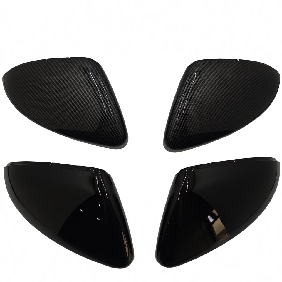1 paio di coperture per specchietto retrovisore per VW Golf 7 MK7 MK7.5 GTI R GTE GTD 13 – 20 coprispecchietti retrovisori (fibra di carbonio)