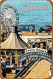 Photo Gallery muroanmi targa in metallo effetto retrò santa monica pier beach california stati uniti viaggi pubblicità stampa decorazione della parete targa stagno 30x40cm Photo Gallery muroanmi targa in metallo effetto retrò santa monica pier beach california stati uniti viaggi pubblicità stampa decorazione della parete targa stagno 30x40cm